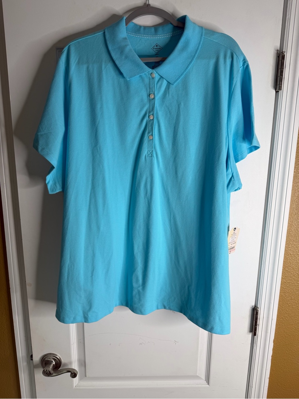NWT St. John's Bay Plus Size Aqua Classic Polo Size 4X